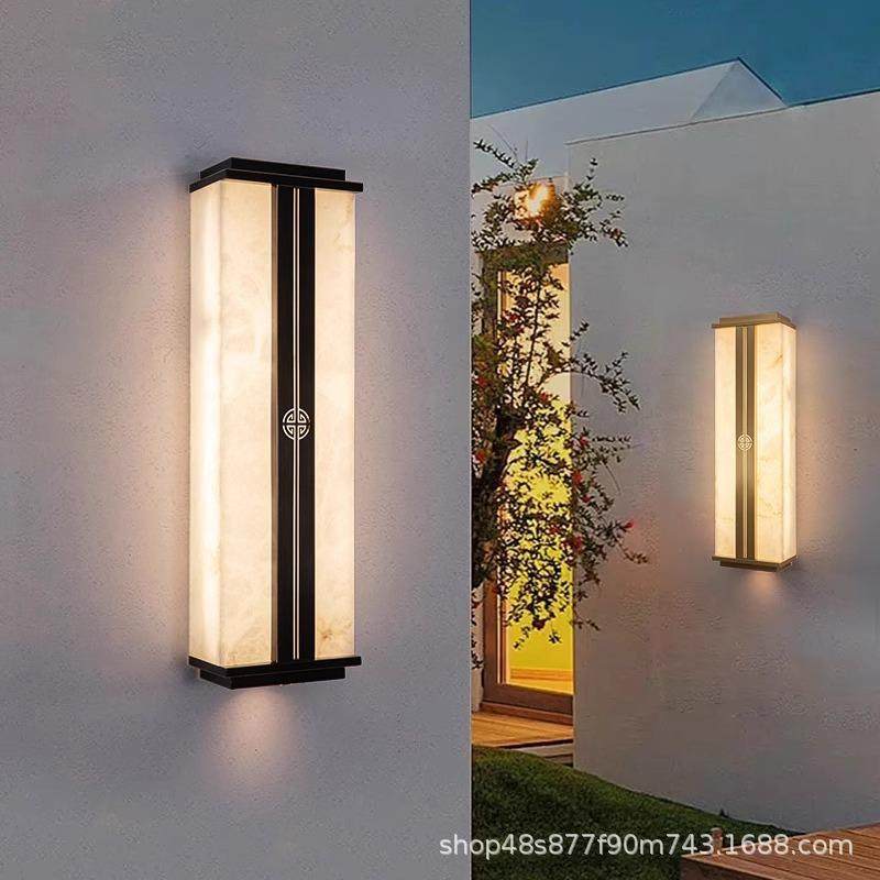 户外全铜壁灯新中式防水天然云石壁灯大门两侧外墙阳台LED墙壁灯,3C数码配件,USB灯,淘宝优惠券,粉丝福利购,淘宝优惠卷