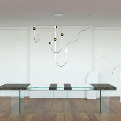 Rich Brilliant Willing设计师Vitis玻璃吊灯餐厅个性线条葡萄灯