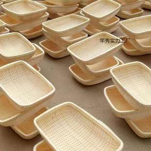 柳编簸箩收纳筐长方形各种型号簸箩馒头筐柳条簸箩簸箕