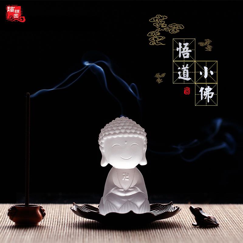 古法琉璃茶宠悟道小佛纯手工桌面摆件吉祥如意装饰品