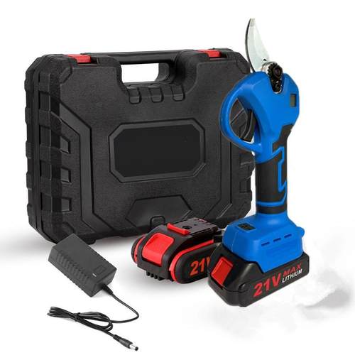 21V电动修枝剪带数显充电式园林园艺果树锂电修枝剪 无线树枝修剪