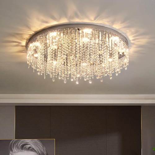 高档新款水晶灯现代简约大气客厅吸顶灯2025年新款led主卧室灯具