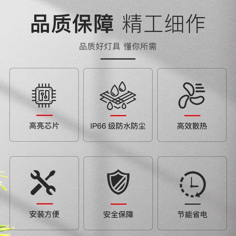 塔吊灯户外建筑防水LED投光灯工地大功率探照灯500w2000w球场灯具
