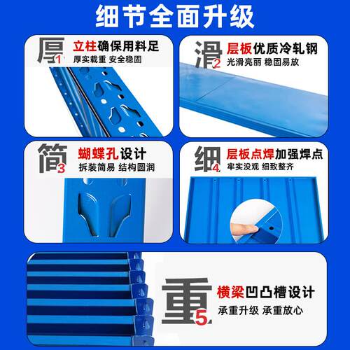 加厚货架多层置物架承重仓储钢制铁架子家用储物架商用货物架其他