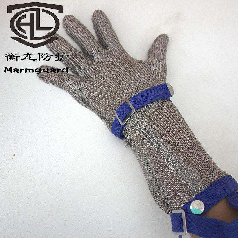 金属用防护手套不锈钢手部腕部护具长款裁床手套切割安全防护手套