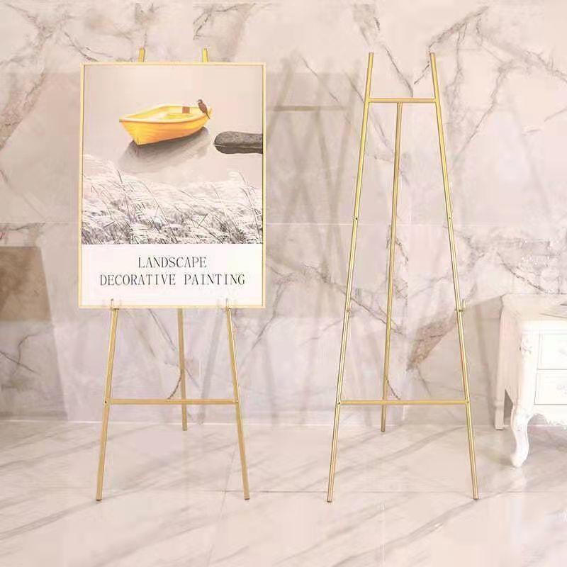 婚礼油画相框架道具迎宾支架油画展示架婚庆画架美甲金属支撑架