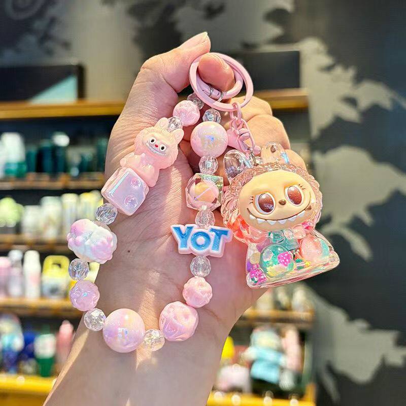 卡通玩偶水晶串珠少女心手机链