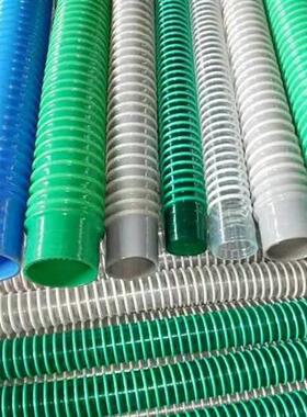 PVC塑吸尘管蓝白色橡胶软管工业除尘管排风管通风软管内径32-400