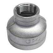 304不锈钢变径内丝大小接头异径直通直接管古内丝大小转接头4 6分