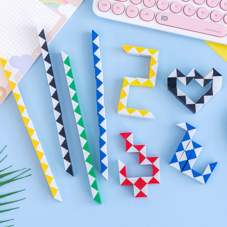 早教迷你魔尺儿童折叠益智玩具24段百变魔方幼儿园学生奖励小礼品