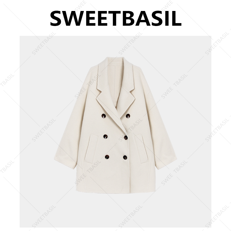 11-29H B【典藏大衣】秋冬气质西装领双排扣双面大衣 D3AB44922