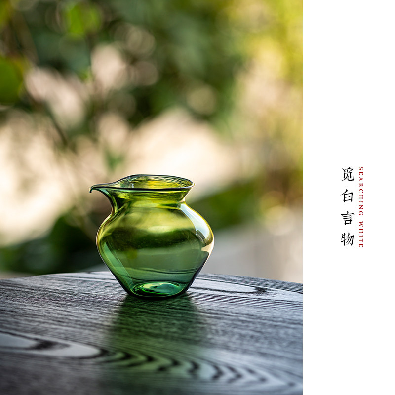 觅白汽化玻璃公道杯耐热匀小容量茶海炫彩熏银分茶器具纯手工吹制,餐饮具,公道杯,淘宝优惠券,粉丝福利购,淘宝优惠卷