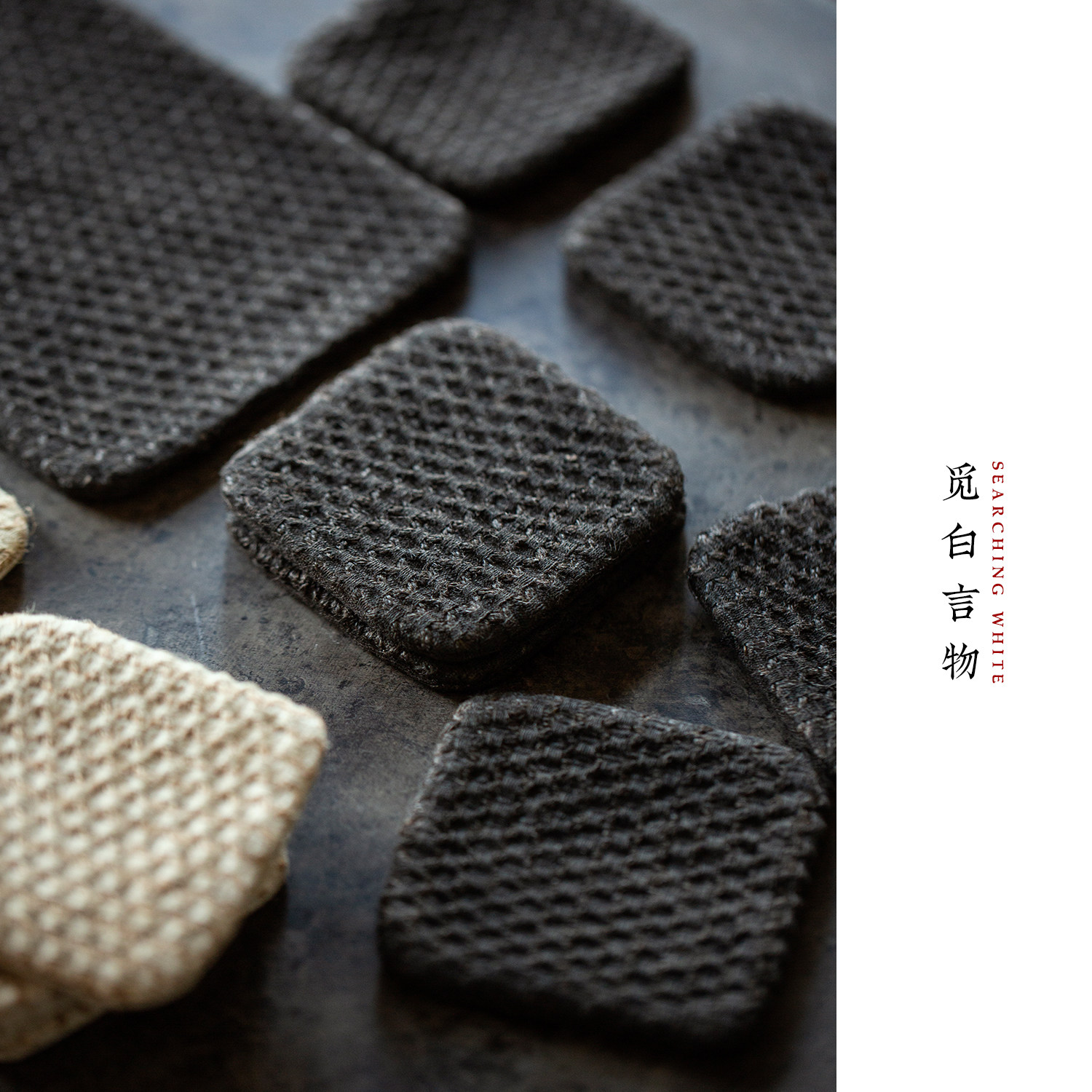 棉麻错杯垫手工老料缝制防烫隔热