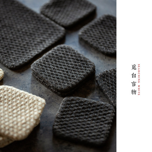 棉麻错杯垫手工老料缝制防烫隔热