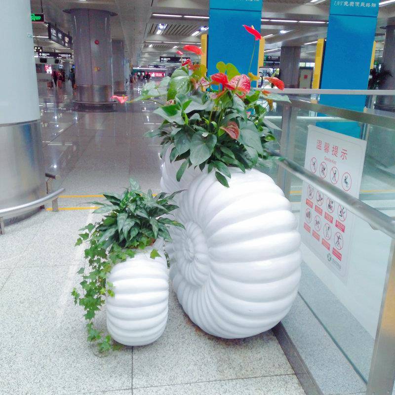 酒店美售部花楼盆玻璃商场大CH-061堂装饰钢花箱学校公园陈花瓶户