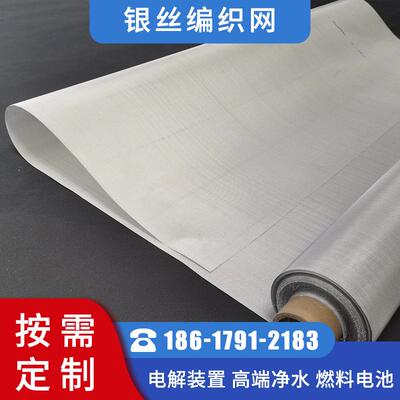 999%纯银网电解装置过.滤银丝网2-ARM200目纯银9丝编织网净银水丝