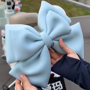 马卡龙色系可爱蝴蝶结电动车装饰小配件九号尾部后座小摆件小挂件