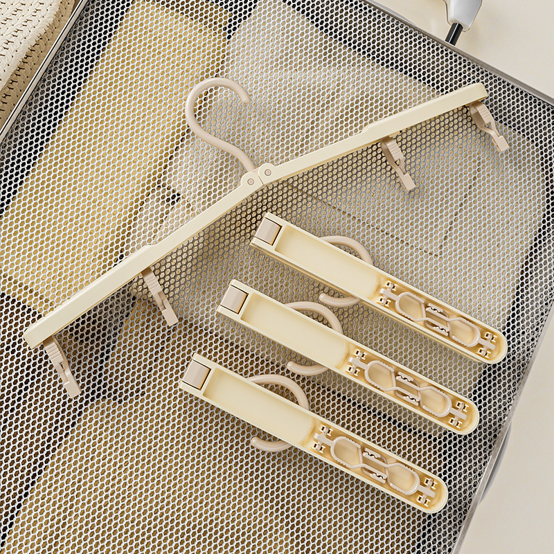 折叠衣架便携式旅游出差旅行多功能晾衣架家用多夹子挂衣收纳神器