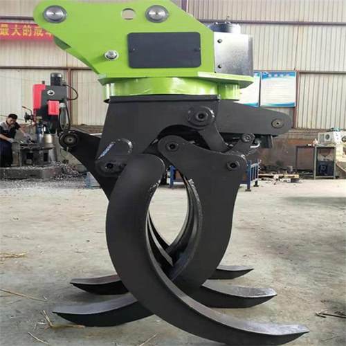 货物装卸挖机子抓木HH-21100钢机 固式随车液夹压旋转抓斗 单缸定