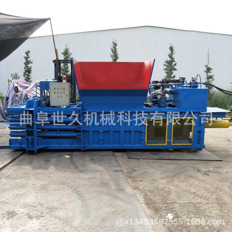 80吨100吨120吨塑料袋吨包袋小型卧式打包机废纸箱薄膜打包机带门