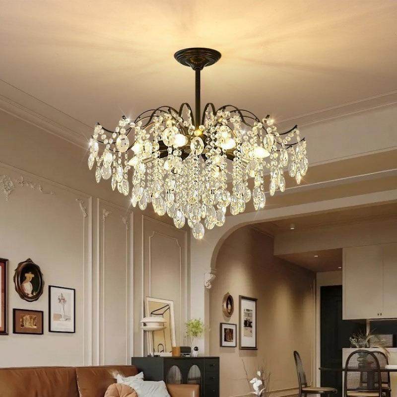 复古轻奢黑色水晶灯 法式客厅餐厅高档楼梯吊灯具家用led树枝灯饰,机械设备,其他机械设备,淘宝优惠券,粉丝福利购,淘宝优惠卷