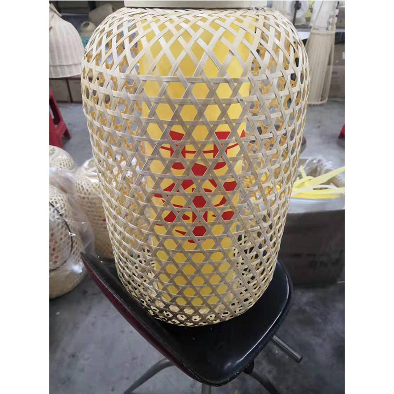 禅意日式竹编吊灯客厅茶室