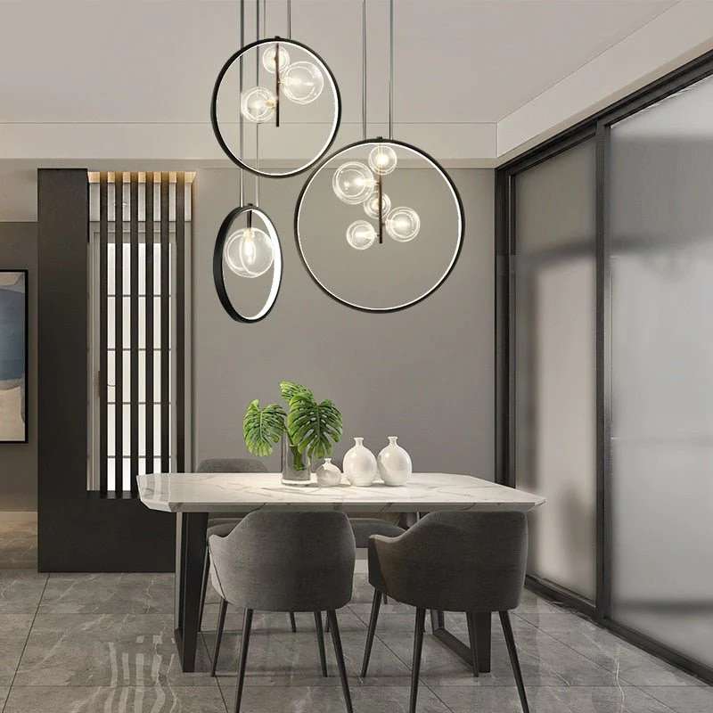 餐厅灯吊灯简约饭厅餐桌吧台极简长条创意设计师中山灯具led灯