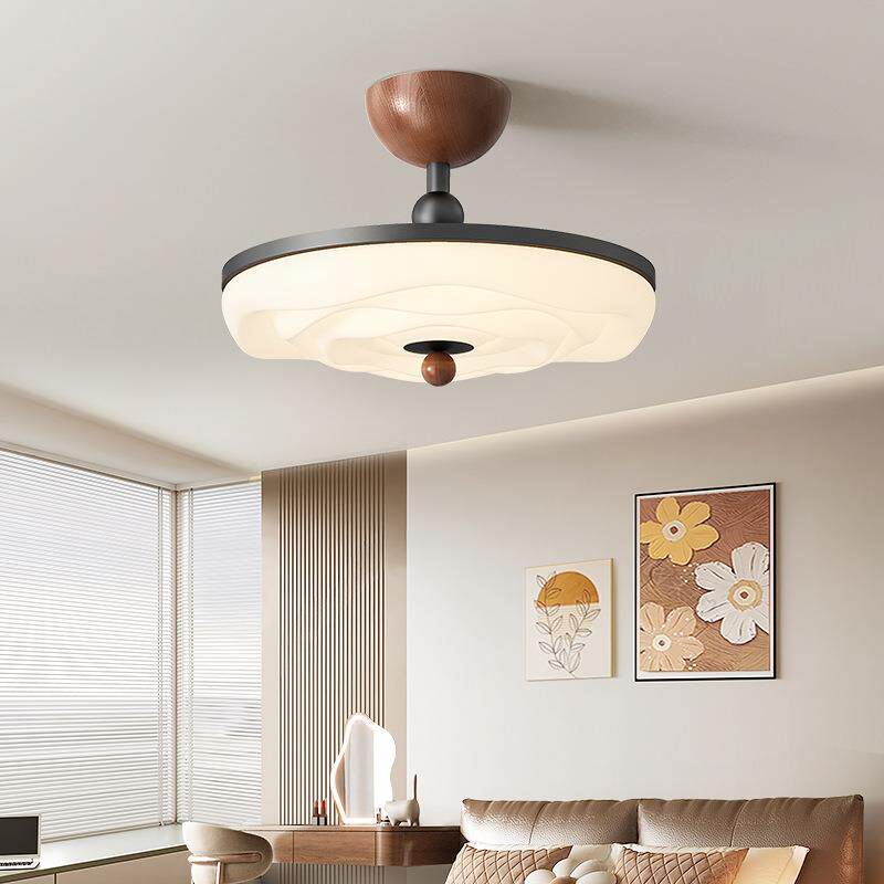 新款卧室吸顶灯 中古风圆形led全光谱护眼极简半吊书房餐厅吸顶灯