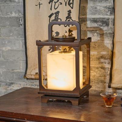 2025新款中古原木风宋代美学中国风新中式客厅台灯卧室床头氛围感