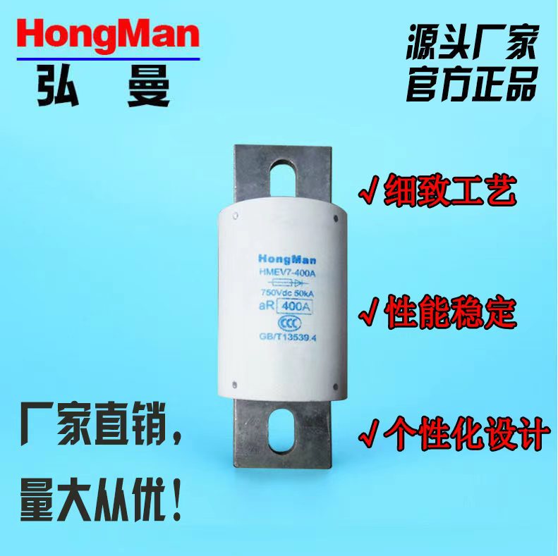 弘曼专业生产汽车保险丝REV 750V充电桩直流熔断器保险丝