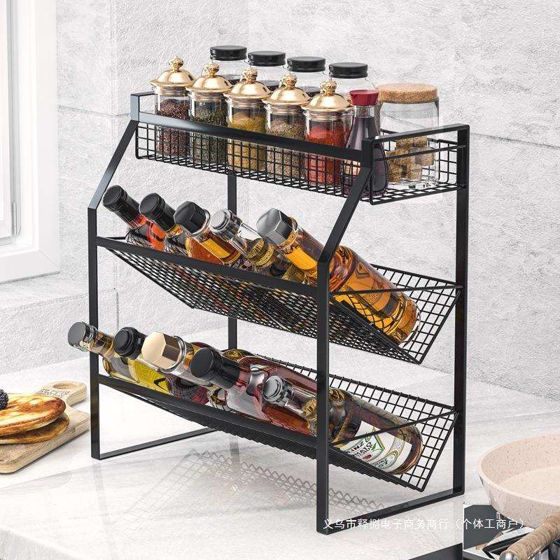厨房置物架多功能调料调味品收纳架台面壁挂架子用品家用大全收纳