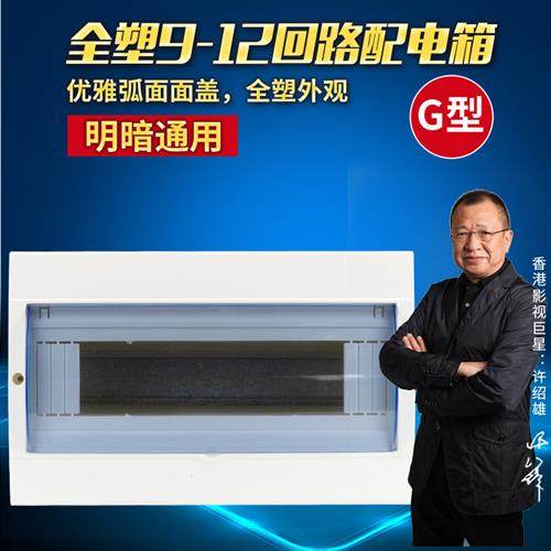 配电箱家用强电布线箱明暗装通用9-12回路箱空气漏电开关盒子全塑