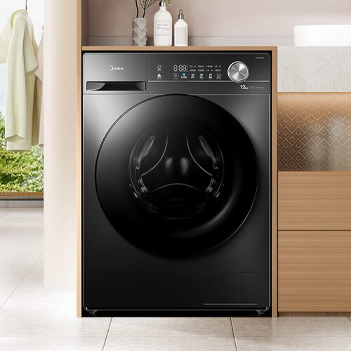 美的MG120V36T滚筒洗衣机家用全自动12KG大容量洗脱一体