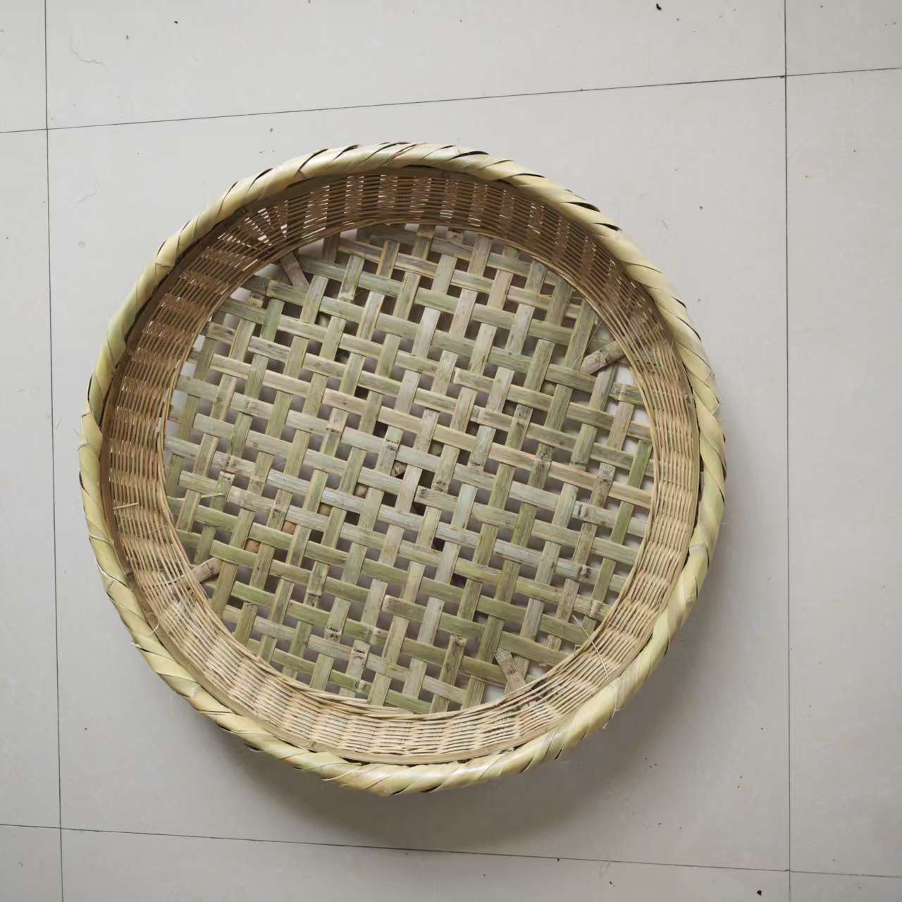 农家竹筛子手工竹编竹匾图片