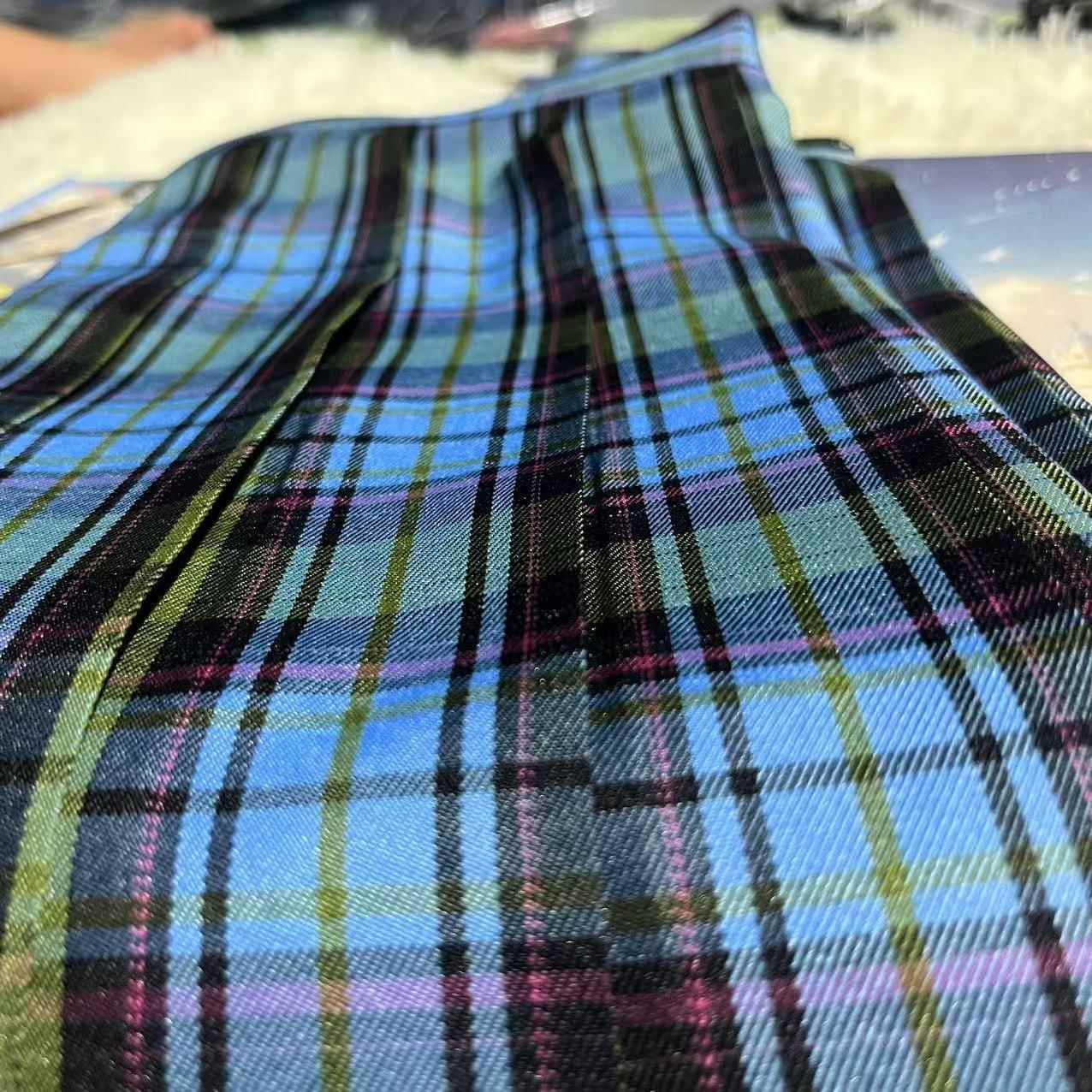 爆款刀鱼学院风半身裙百褶裙格子