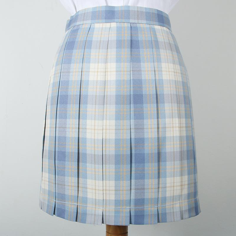 小田町jk日本制服裙学生高腰格子日系百褶裙百折裙 冰&淇淋格裙校