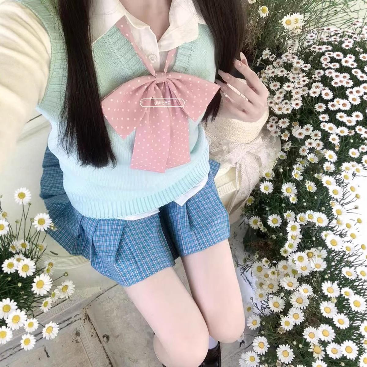小田町jk秋季松蓝原创正版jk制服原创可爱叠穿夏季甜美学院风无袖