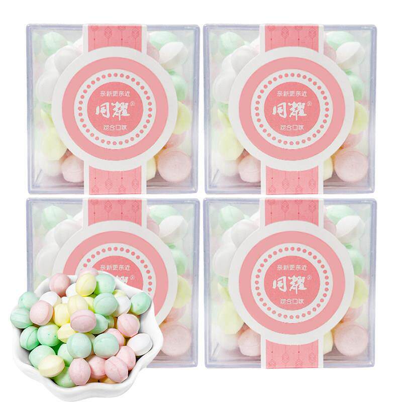 网红接吻糖玫瑰香糖花香糖约会含片薄荷糖香体糖口气清新招待糖果