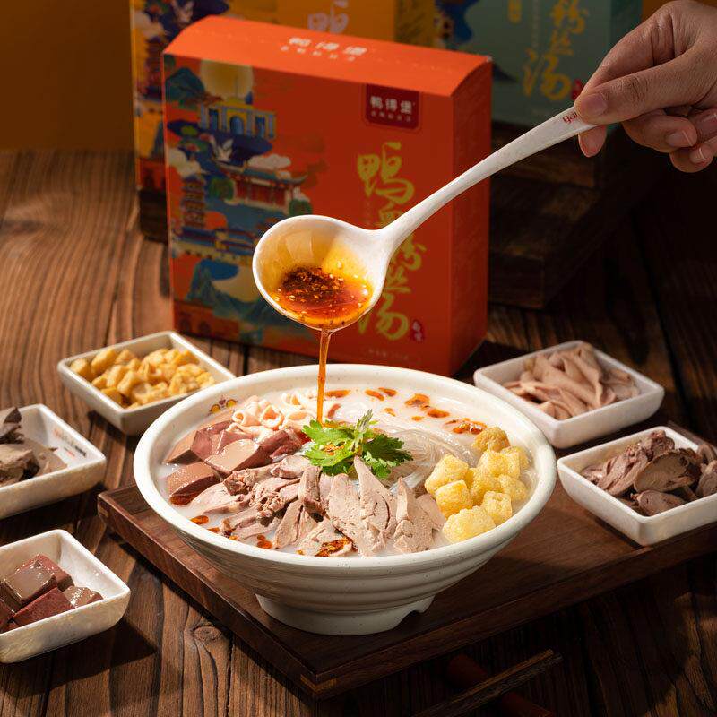鸭得堡鸭血粉丝汤2盒装 方便速食夜宵懒人宿舍囤货南京正宗老鸭汤
