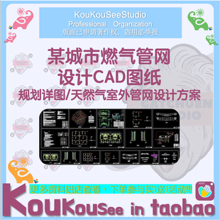 某城市燃气管网设计CAD规划详图天然气室外管网设计方案