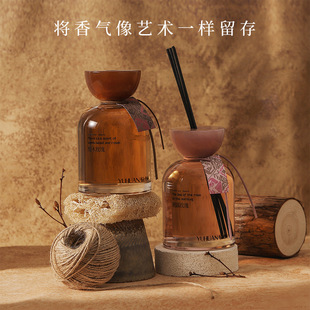 日本品质檀木玫瑰无火香薰酒店家用室内持久扩香氛空气清新摆件高