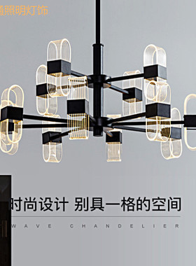 后现代轻奢水晶吊灯2019年新款客厅餐厅卧室样板房设计师美式灯具