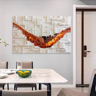 现代轻奢高端客厅卧室沙发背景墙立体木雕装饰画玄关过道横向挂画