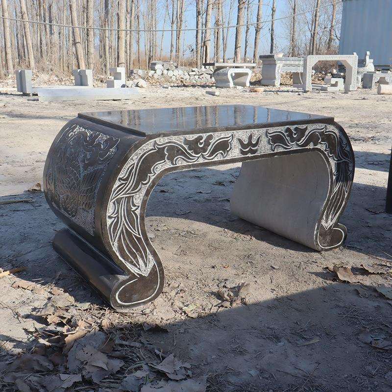 石条案青石仿古石桌石凳新中式庭院石头花架盆景底座石雕供桌石台