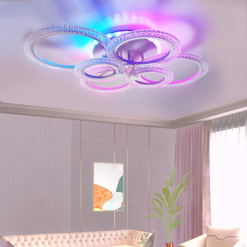 星盛中山铁艺亚克力RGB七彩幻彩客厅吸顶灯智能氛围感卧室灯跨境