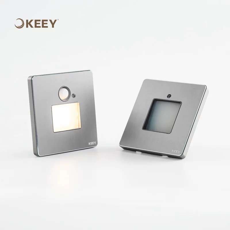 企一照明86型地脚灯嵌入式人体感应玄关地脚灯家用卧室LED小夜灯