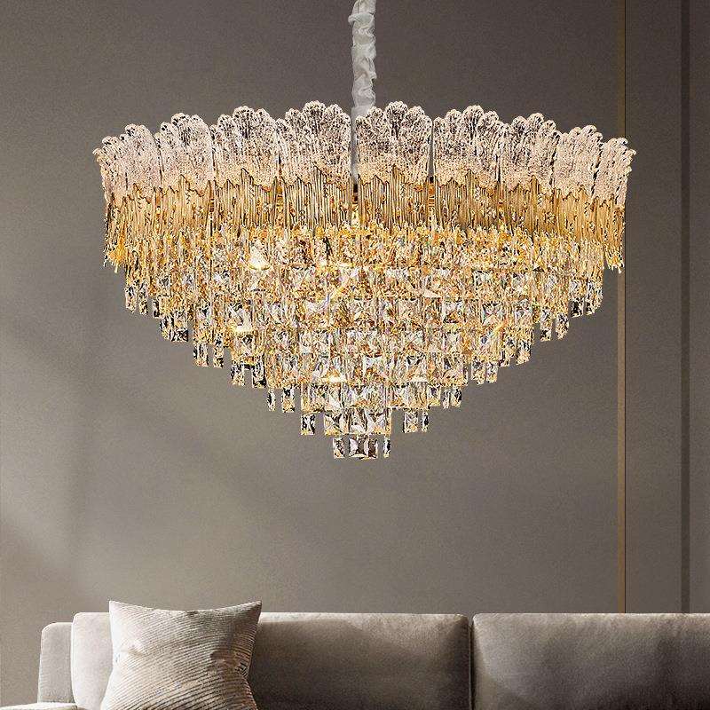 新款欧式客厅吊灯现代轻奢卧室法式水晶吊灯餐厅灯具别墅大厅主灯