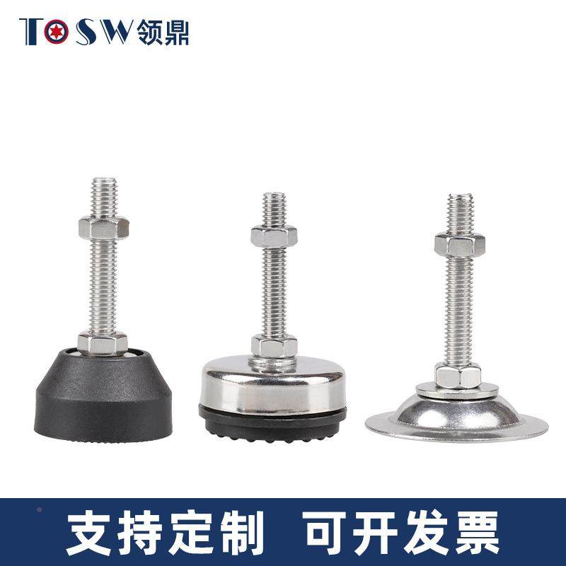 304不锈钢尼龙防滑0地脚杯螺丝螺栓 Φ240*M6551M8M10M1*4脚0x5-1