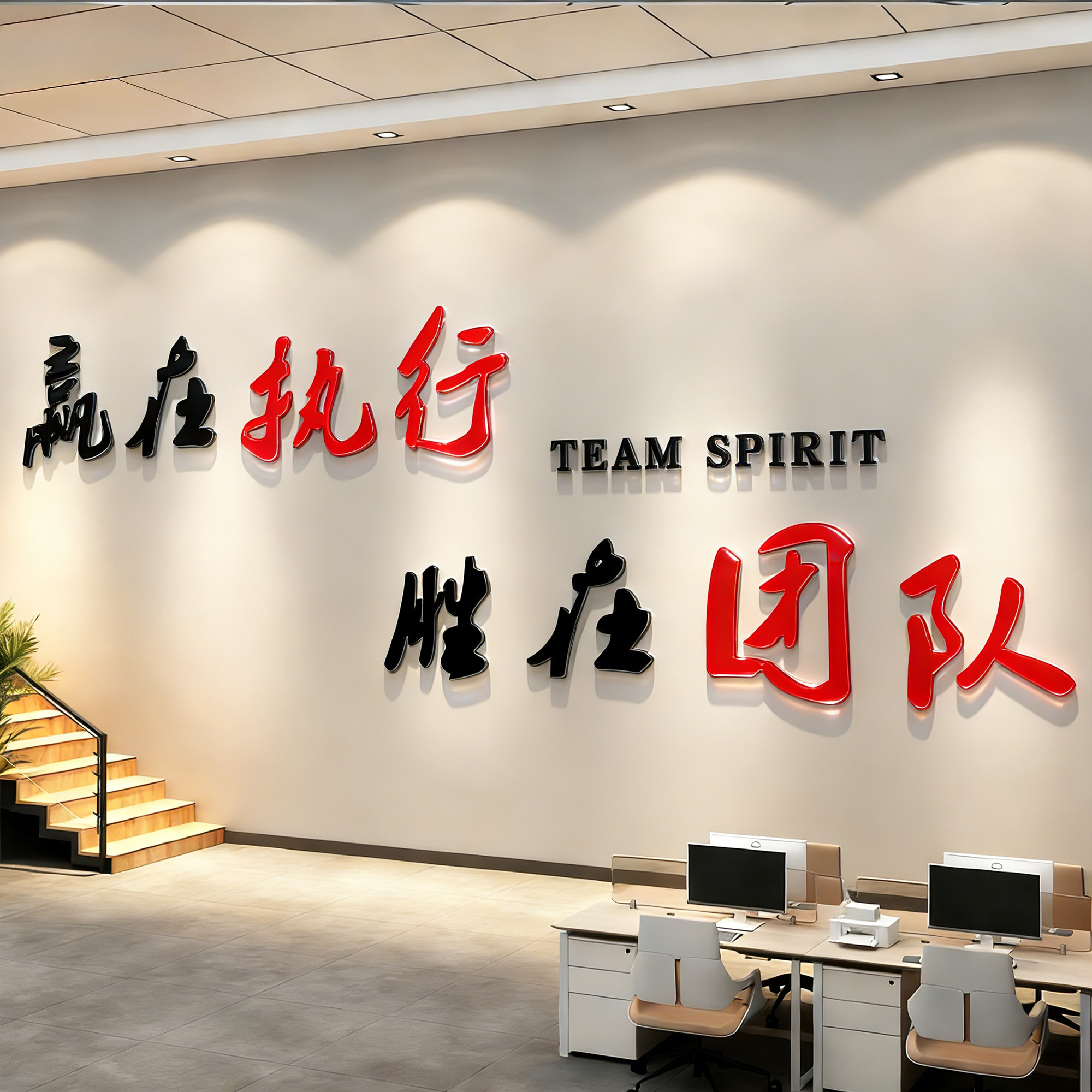 员工团队激励志标语墙贴画纸办公室氛围布置公司企业文化墙面装饰,家居饰品,文化墙贴,淘宝优惠券,粉丝福利购,淘宝优惠卷