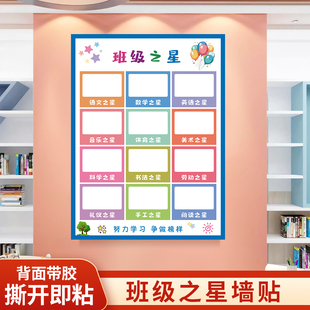 班级之星墙贴中小学小组积分榜定制评比栏开学教室氛围布置装饰画
